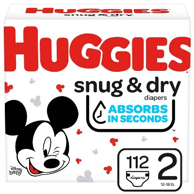 Huggies Snug & Dry Baby Disposable Diapers Super Pack - Size 2 - 112ct