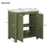 Grungis Bathroom Vanity Combo with Ceramic Sink,Modern Freestanding Bathroom Cabinet with 2 Soft-close Doors - 3 of 4