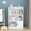 GlasFlength Decorative Bookshelf Creative and Unique Styling, Multifunctional Storage with Open Display Bookshelves, White,23.62”*11.81”*35.43" - 4 of 4