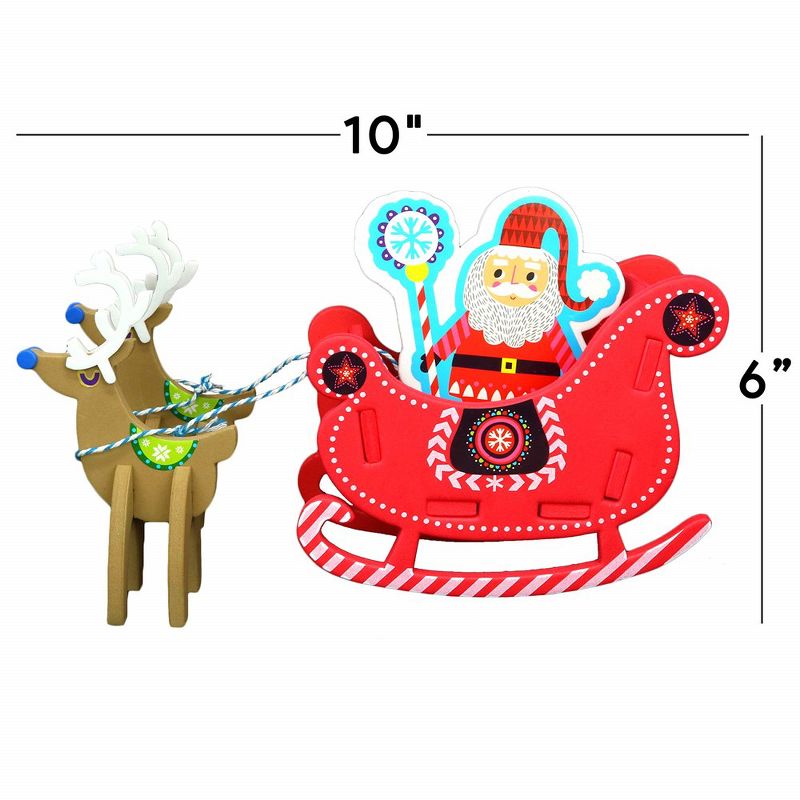 Big Mo's Toys Santa in a Sleigh Holiday Crafts, 3 of 4