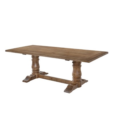 Weathered Oak 88" Rectangular Transitional Dining Table