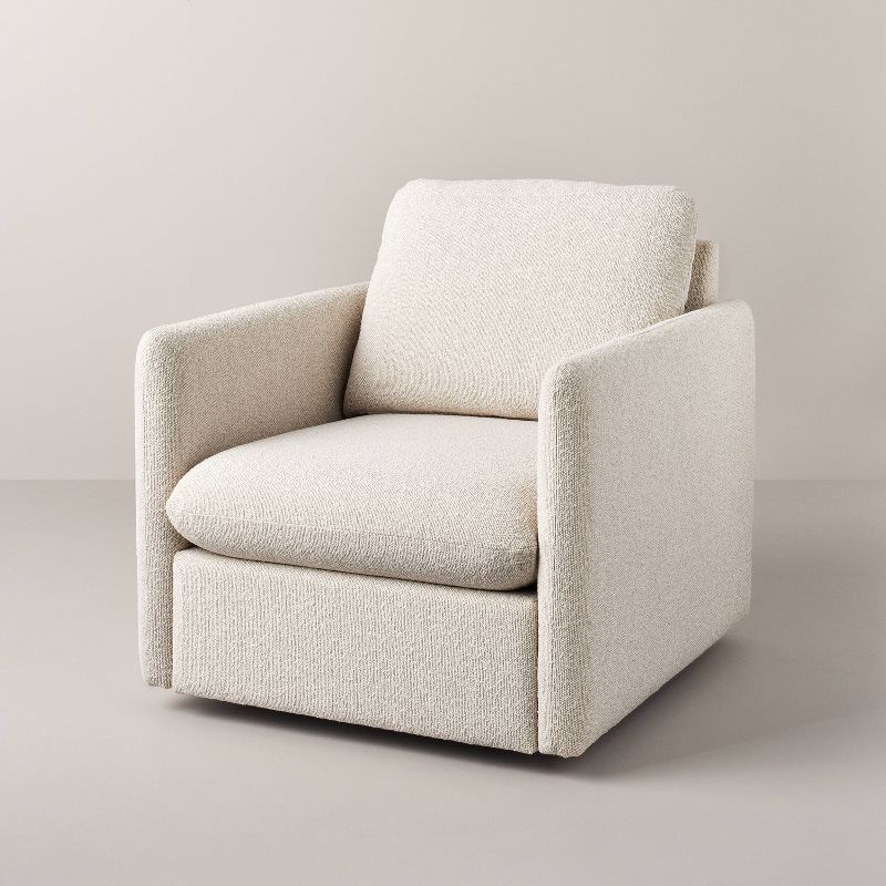 Boucle Upholstered Swivel Arm Chair - Hearth & Hand™ with Magnolia, 1 of 13