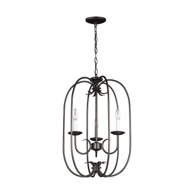 Sea Gull Lighting Holman 3-Light 16" Hall / Foyer Pendant, Heirloom Bronze 51806-782