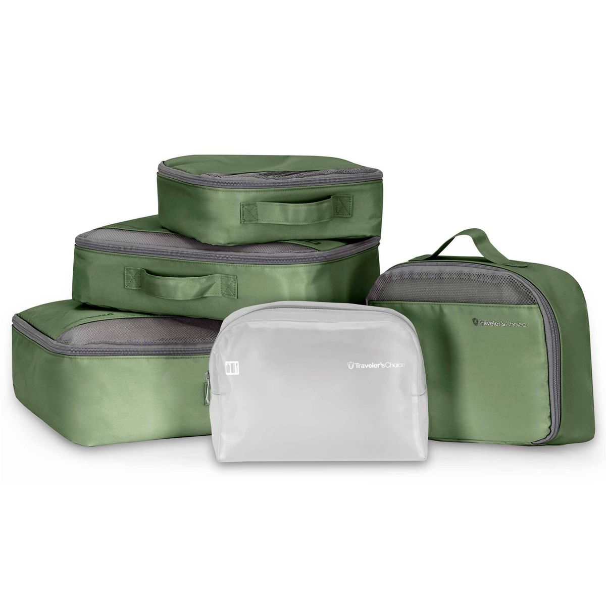 Traveler’s Choice Edinburgh 3pc Luggage Set with Packing Cubes - thumbnail 3
