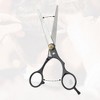 Unique Bargains Adjustable Hair Cutting Scissors Silver Tone Black 1 Set - image 4 of 4