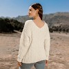 Women's Cozy Ivory Scoop Neck Drop Shoulder Knit Sweater - Cupshe - 4 of 4