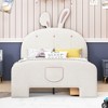 Full Size Platform Bed with Rabbit-Shaped Headboard and Drawers - 2 of 4