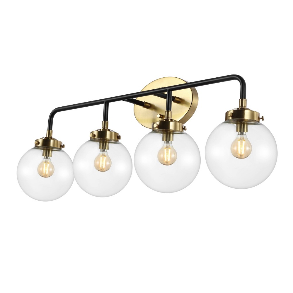 Photos - Light Bulb JONATHAN Y Caleb 30.75" 4-Light Contemporary Transitional Iron/Glass LED V