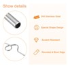Unique Bargains 304 Stainless Steel Durable Curly Shaped Design Reusable Drinking Straw 4 Pcs - 3 of 4
