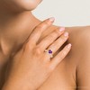 Pompeii3 7mm Amethyst Vintage Diamond Heart Shape Leaf Ring in 14k White or Yellow Gold - 4 of 4