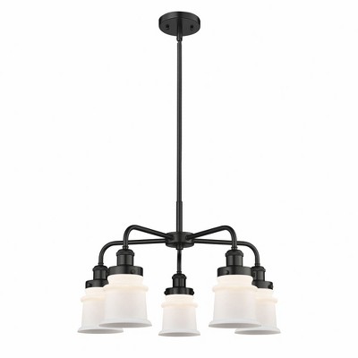Canton - 5 Light Stem Hung Chandelier In Industrial Style-14.5 Inches Tall and 23.25 Inches Wide
