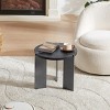 Round Coffee Table with Metal Base,Small Side Table for Living Room or Bedroom,Modern Accent Table - The Pop Home - 2 of 4