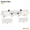 Bestier 71" Modern Fluted TV Stand with Sliding Doors, Mid-Century Modern Media Console for 75 Inch TV,Bright White - 3 of 4