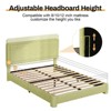 Vipbear Queen/King Upholstery Bed Frame Platform Bed with Adjustable Headboard,No Box Spring,Bed Frame with with Wooden Slat Support Easy Assembly - 4 of 4