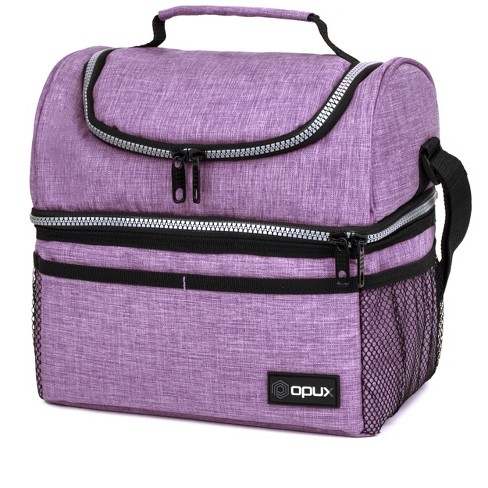 Opux Double Decker Lunch Box Men Women, Insulated Leakproof Cooler