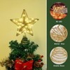 Aoibox Christmas Tree Star Topper 10 Inch Gold with 40 LED Lights Remote Control 8 Modes USB Powered for Holiday Indoor Home Decor 1 Piece - 3 of 4