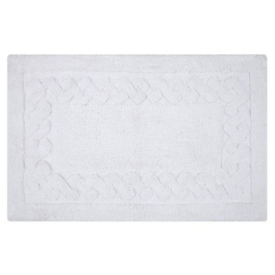 PiccoCasa Chenille Bathroom Rug Non-Slip Mat Soft Absorbent Bone 17x24