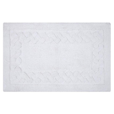 Knightsbridge Chain Bath Rug Cotton Non Skid Back - 20x30", White : Target