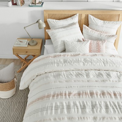 Blush and Cream Cotton Full Comforter Set