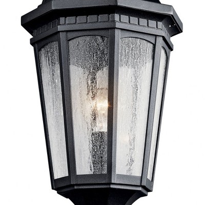 Courtyard 23.75" 1 Light Exterior Post Light with Clear Seeded Glass in Textured Black