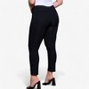 Amaryllis Women's  Plus Size Stretchy Slim-Fit Pants High-Waist Design with Button Closure Versatile and Comfortable Bottoms - image 3 of 4