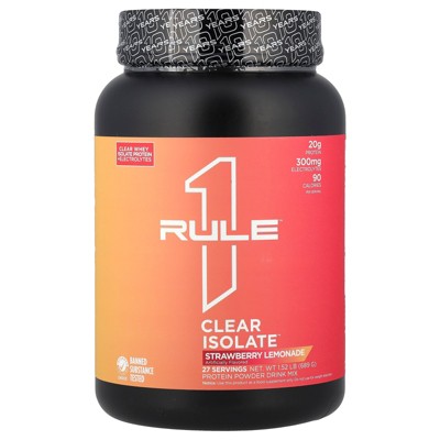 Rule One Proteins Clear Isolate™, Strawberry Lemonade, 1.52 lb (689 g)