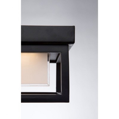 Black Aluminum LED Outdoor Flush Mount Light