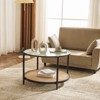 Karl Home Black Round Rattan Coffee Table - 4 of 4