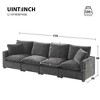 NicBex Modern 110" Chenille Sectional Sofa Modular Straight Sofa Couch with 2 Pillows for Living Room Apartment - 2 of 4