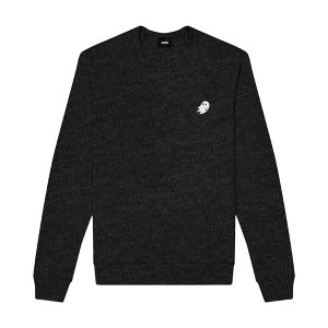 Dalix Ghost Embroidered Crewneck Long Sleeve Sweatshirt Fleece Men - 1 of 4