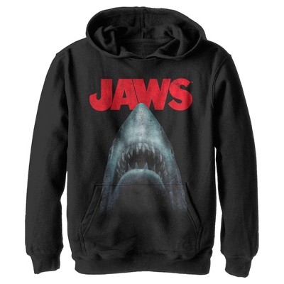 Boy's Jaws Shark Teeth Poster Pull Over Hoodie : Target