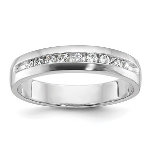 Black Bow Jewelry 4.5mm 14K White Gold 9-Stone 1/4 Ctw Lab Created Diamond Band - 1 of 4