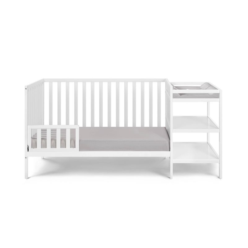 Suite Bebe Palmer 3-in-1 Convertible Island Crib and Changer Combo - White, 4 of 9