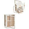 360° Rotating Jewelry Box with 7 Drawers, Spacious Vertical Jewelry Organizer with Glass Window - 2 of 4