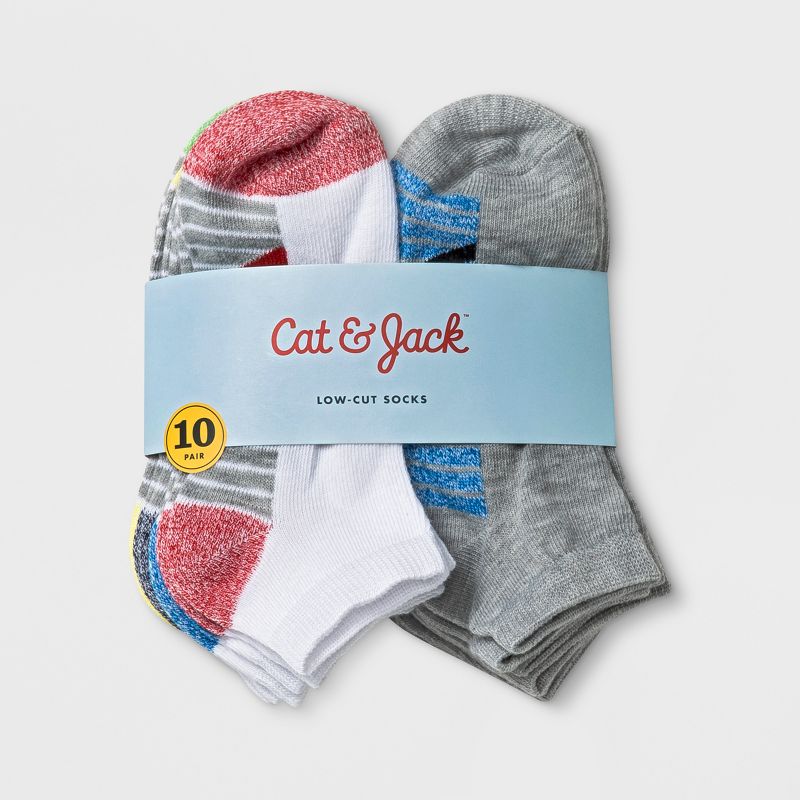 Boys' 10pk Stripe Low Cut Socks - Cat & Jack&#153;, 2 of 5