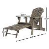 Gulches Folding Adirondack Chair - Rustic Acacia Wood, Traditional Slatted Design, Water-Resistant, Wide Armrests - 3 of 4