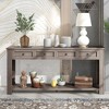 63"W Console Table/Sofa Table with Storage Drawers and Bottom Shelf 4Q - ModernLuxe - image 2 of 4