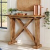 Hommoo 41.3" Farmhouse Wood Console Table, Narrow Entryway Sofa Table - 2 of 4