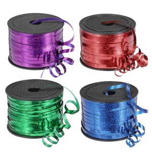 Unique Bargains Shiny Christmas Party Decoration Metallic Curling Ribbon 4 Pcs - 1 of 4