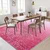 Washable Rugs Modern Abstract Semicircular Floral Print Area Rug Soft Touch Throw Carpet for Living Room Stain Resistant Throw Carpet - 2 of 4