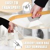 Laundry Basket with Lid, 145L Extra Large Laundry Hamper 3 Section Dirty Clothes Hampers - 3 of 4