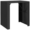 vidaXL Patio Bar Set 5 Piece Wicker Table and Stool with Cushions Poly Rattan - Black - 4 of 4