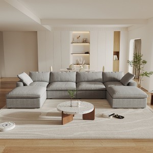 WJShome 6-Piece Cloud Modular Sectional Sofa,160.6"Down Filled Couch for Living Room,Sofa Cover Washable & Removable - 1 of 4