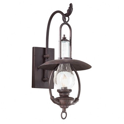 Troy Lighting La Grange 1 - Light Wall Light in  Old Bronze Clear Seeded Shade