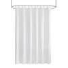 PAGED 72x72 Inch Solid Shower Curtain with Woven Square Geo Design,Shower Curtains for Bathroom - 2 of 4