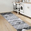 Area Rug Washable Non Slip Backing Boho Trellis Rug Low Pile Distressed Floor Carpet Retro Accent Rug for Living Room Bedroom - 2 of 4