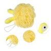 Unique Bargains Cartoon Bath Shower Body Puffs Loofah Sponge 5.51"x4.72" Yellow 1 Pc - 4 of 4