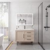 LED Lighted Bathroom Cabinet With Mirror, 36x24 Inch Wall Mounted Storage Cabinet With Touch Control Dimmable Anti-fog LED Mirror - 2 of 4