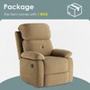 Kumasinova Modern Small Recliner Sofa,Compact Adjustable Reclining Chair with 3 Modes,330lb Capacity Camel Color Sofa for Small Living Room - 2 of 4