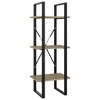 vidaXL 3-Tier Book Cabinet Sonoma Oak 15.7 in.x11.8 in.x41.3 in. Engineered Wood - 2 of 4